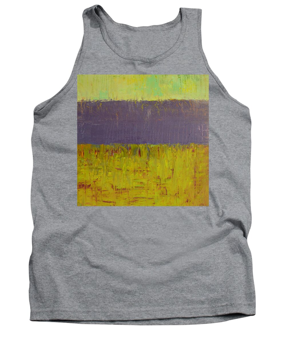 Abstract Expressionism Tank Top featuring the painting Highway Series - Lake by Michelle Calkins