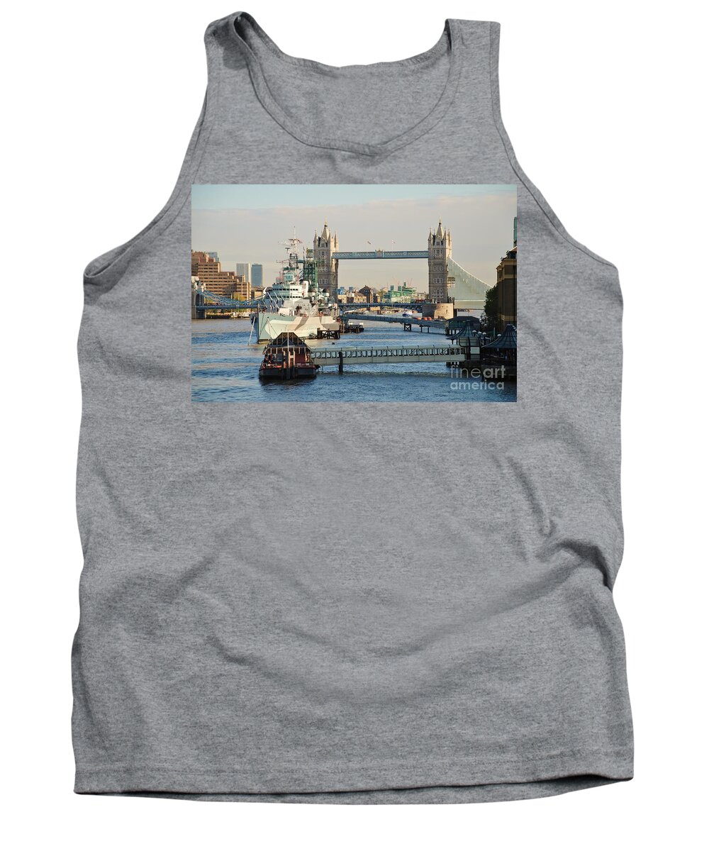 Hms Tank Top featuring the photograph HMS Belfast London by David Fowler