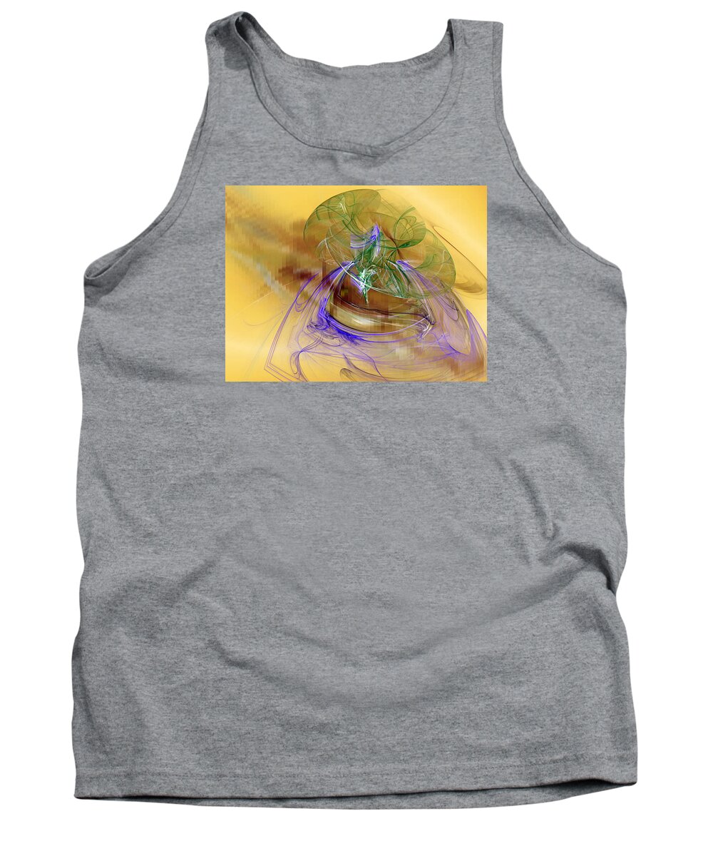 Abstract Tank Top featuring the digital art Holiday in Cambodia by Jeff Iverson
