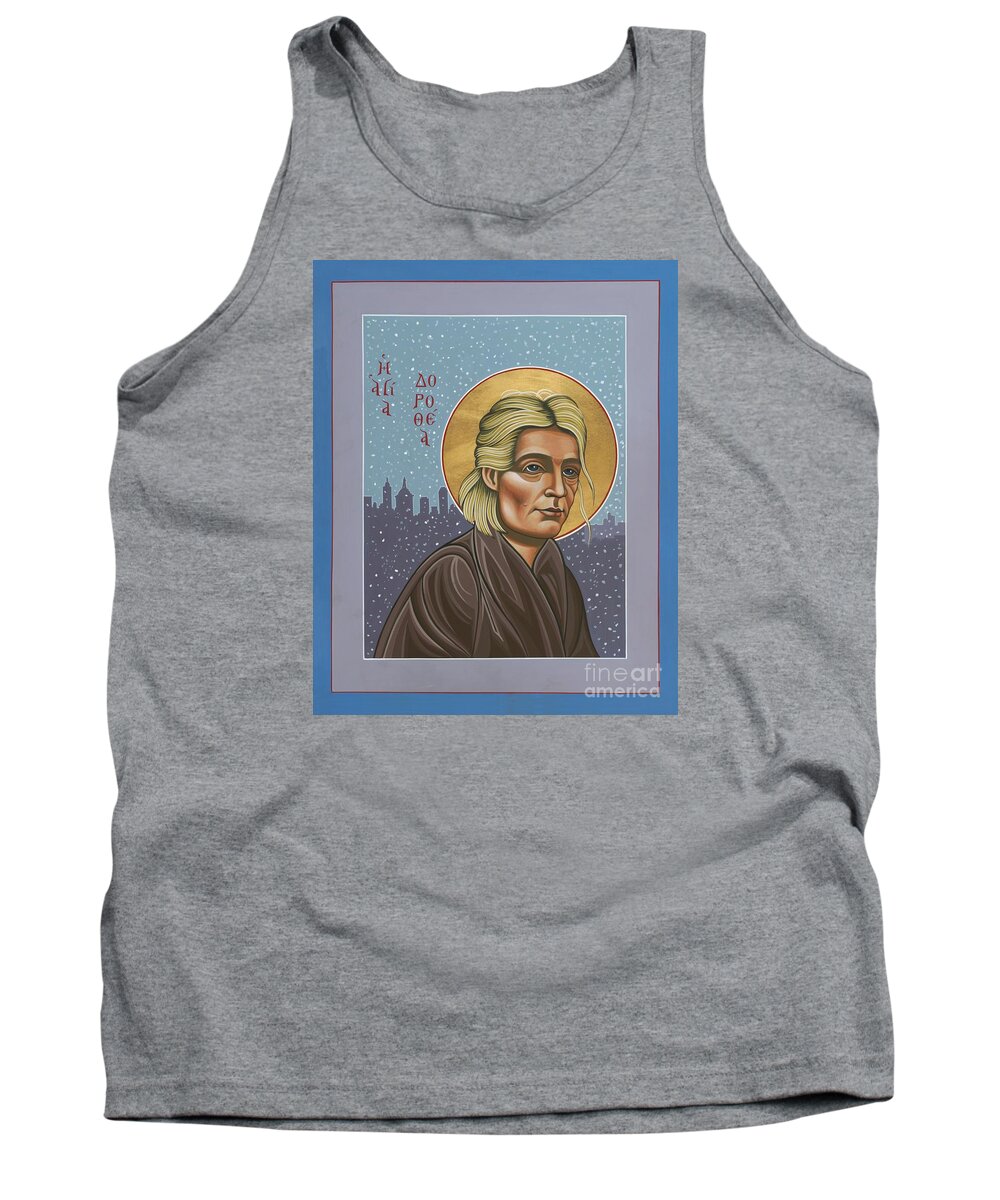 Holy Prophet Dorothy Day Tank Top featuring the painting Holy Prophet Dorothy Day 154 by William Hart McNichols