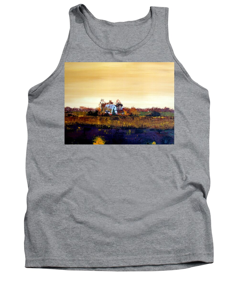 Landscape Tank Top featuring the painting Homestead by William Renzulli