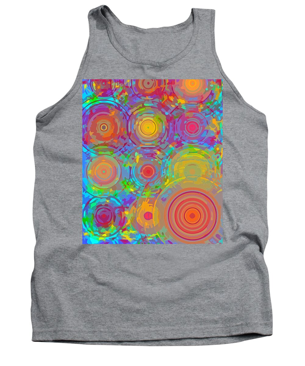 Abstract Tank Top featuring the digital art Hot Spots by Artcetera By   LizMac
