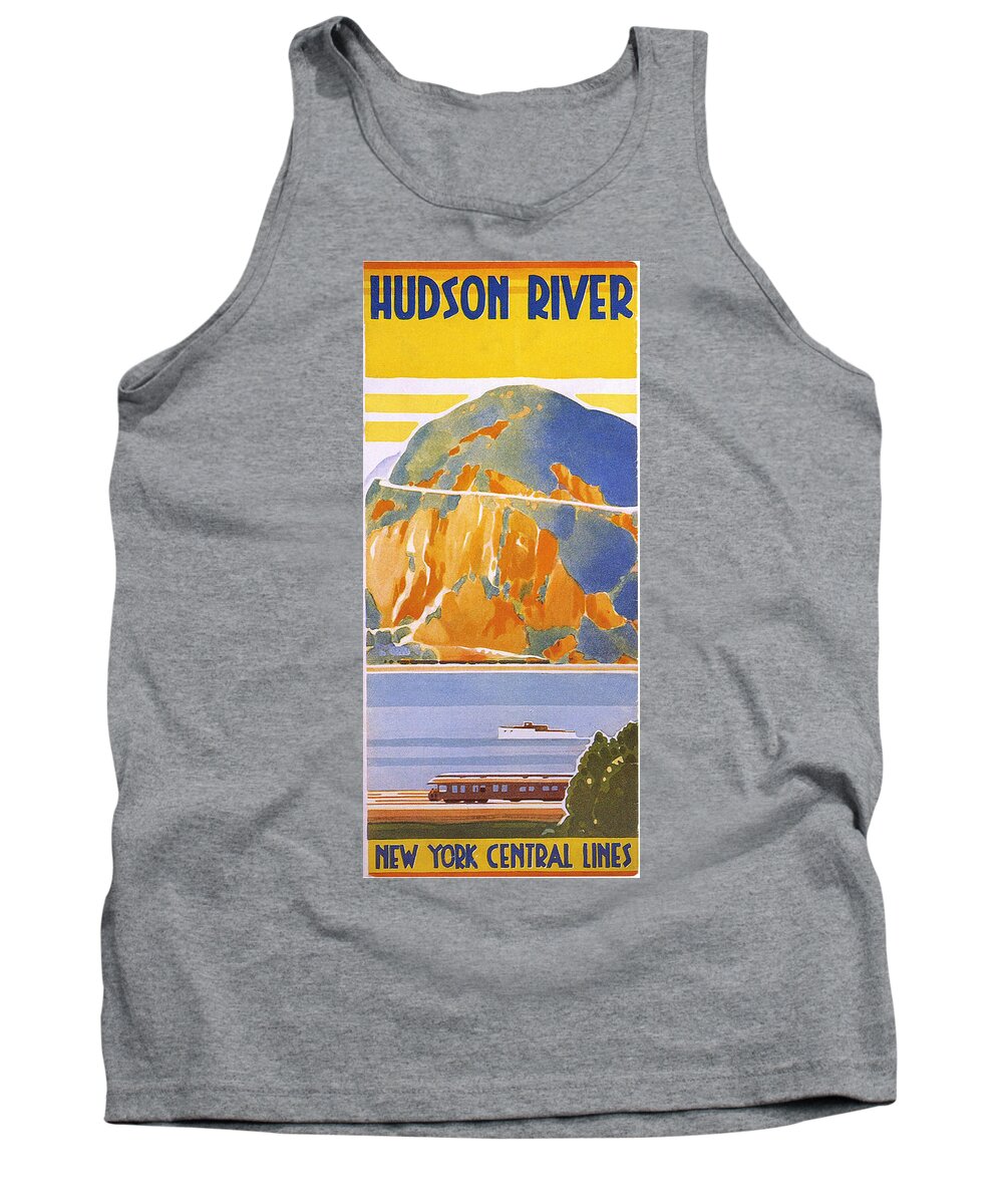 Hudson River Tank Top featuring the digital art Hudson River by Georgia Clare
