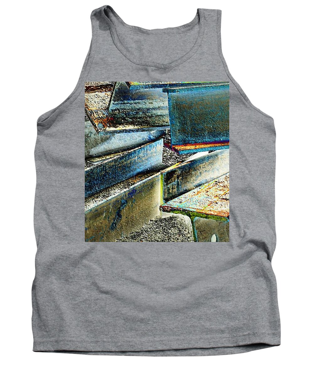 Iridescence Tank Top featuring the photograph I-Beam Iridescence by Nadalyn Larsen