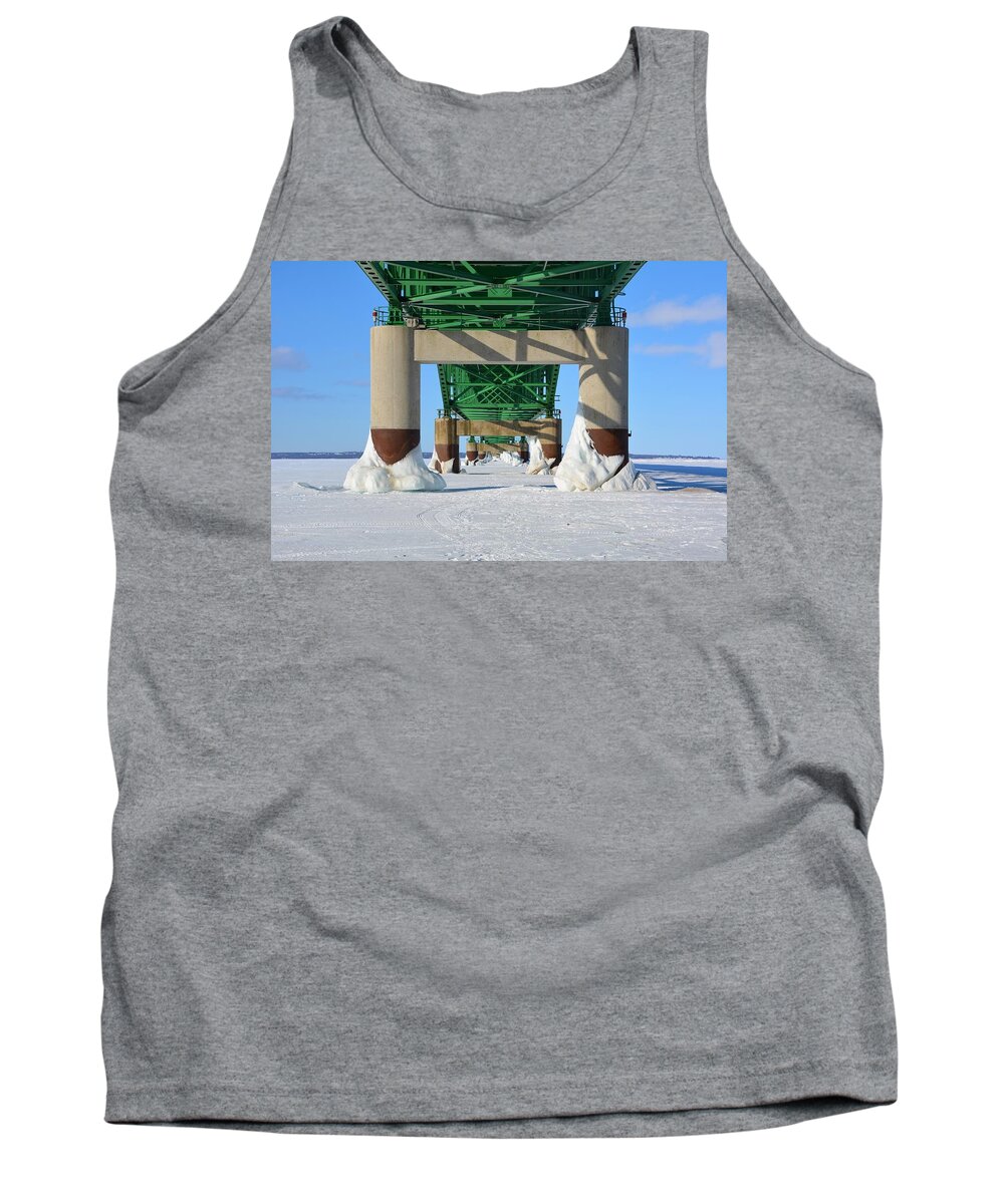 Ice Tank Top featuring the photograph Ice Feet Under the Bridge by Keith Stokes