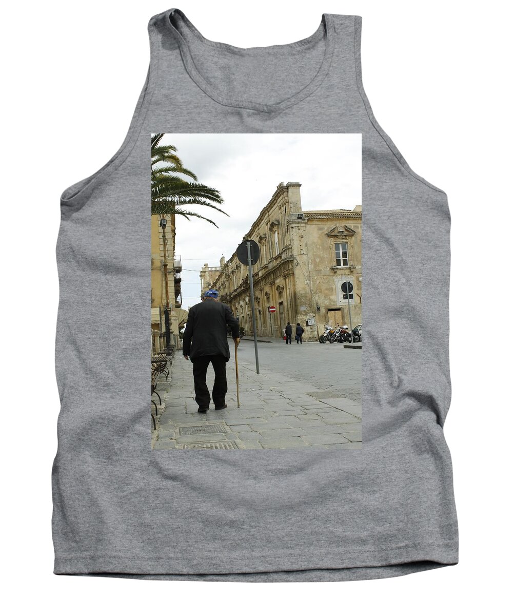 Noto Tank Top featuring the photograph I'm in No Rush by Donato Iannuzzi