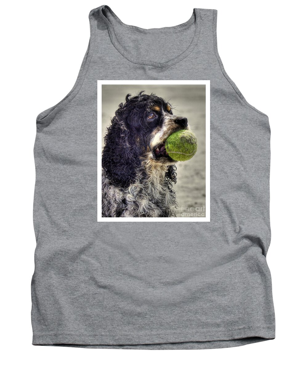 Cocker Spaniel Tank Top featuring the photograph I'm Ready to Play by Benanne Stiens