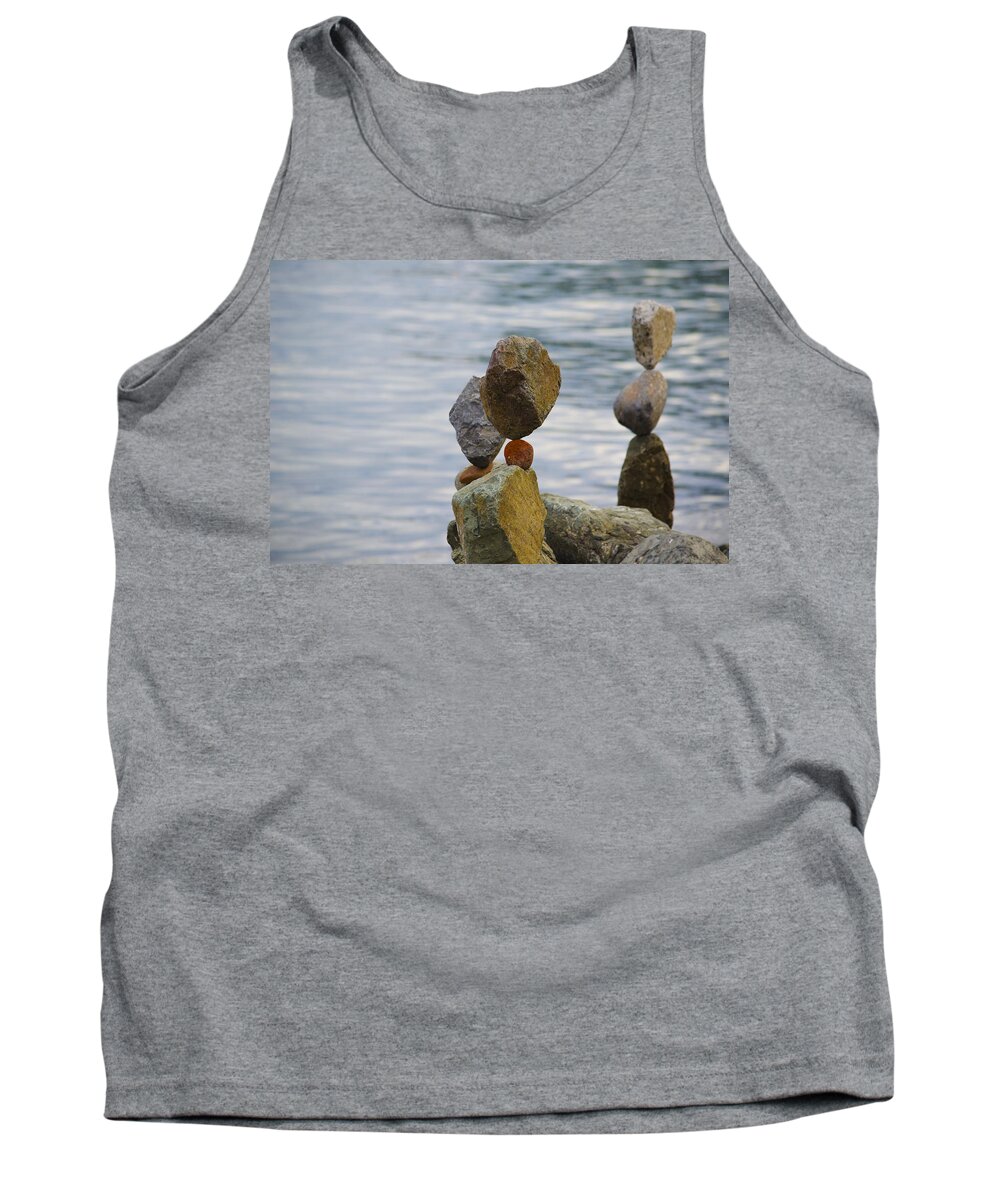 Rocks Tank Top featuring the photograph In Balance by Spencer Hughes