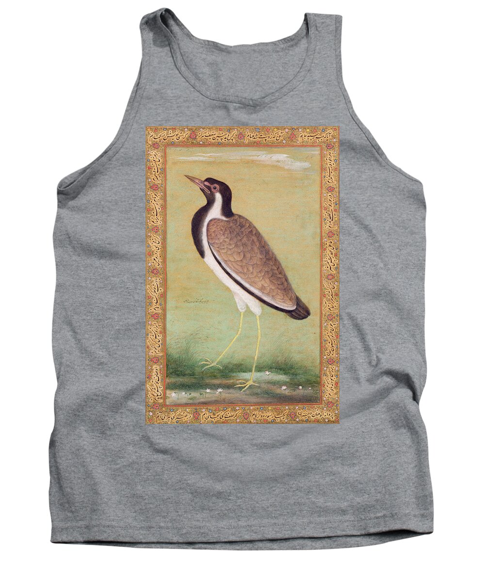 Lapwing Tank Top featuring the painting Indian lapwing by Mansur