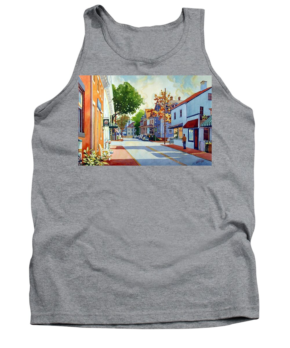 Watercolor Tank Top featuring the painting Intersection by Mick Williams