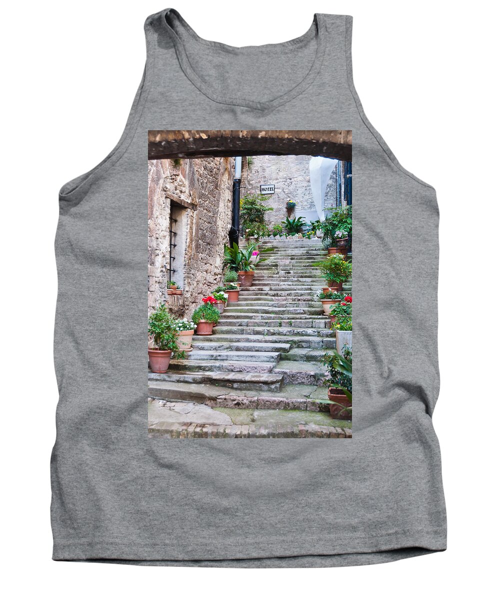 Italy Tank Top featuring the photograph Italian Stairway by Georgette Grossman