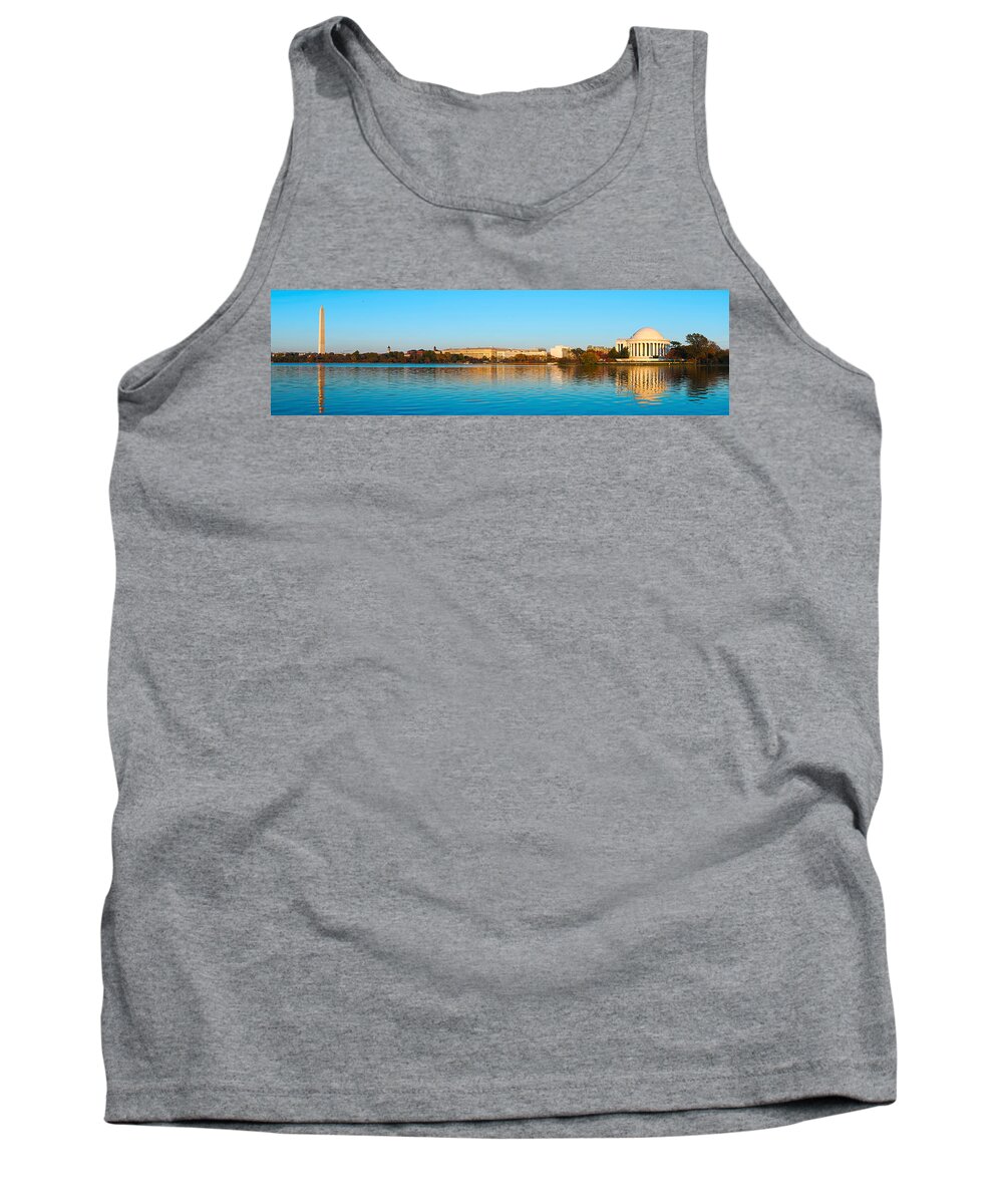 Photography Tank Top featuring the photograph Jefferson Memorial And Washington by Panoramic Images