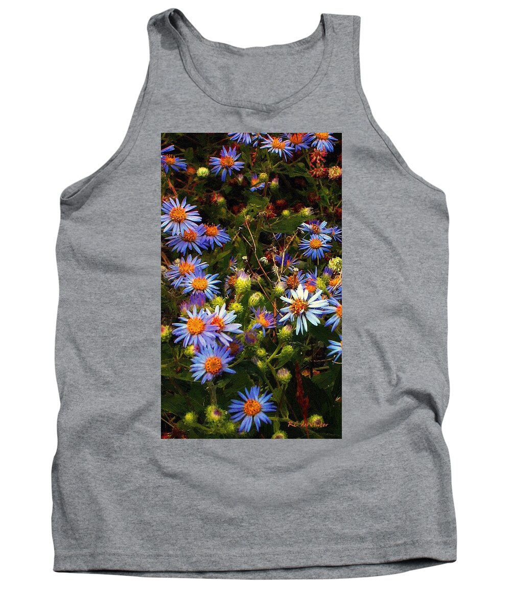 Daisies Tank Top featuring the painting Jewels Pastorale by RC DeWinter