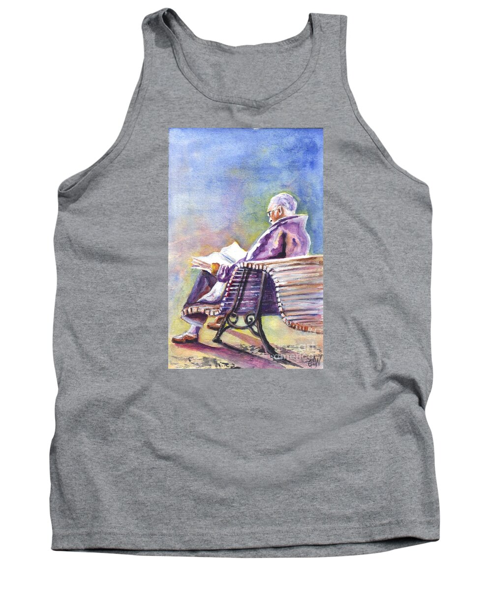 Print Tank Top featuring the painting Just Passing The Time Away by Carol Wisniewski