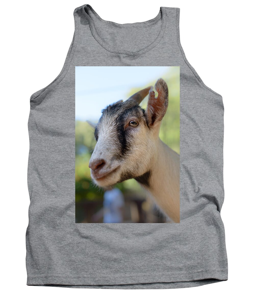 Goat Tank Top featuring the photograph Just Say ChiiiZ by Michael Goyberg