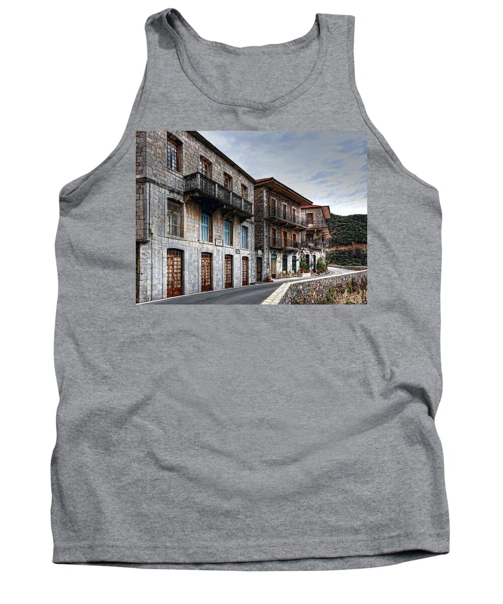 Architecture Tank Top featuring the photograph Lagadia - Greece by Constantinos Iliopoulos