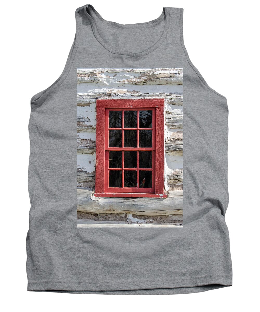 Clarence Ny Tank Top featuring the photograph Landow Cabin Window by Guy Whiteley