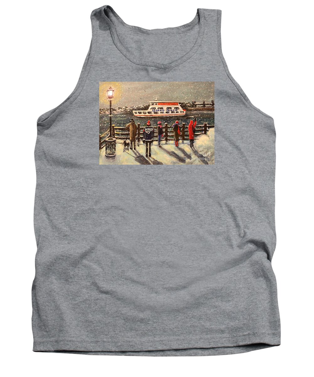 Landscape Tank Top featuring the painting Last Ferry by Rita Brown