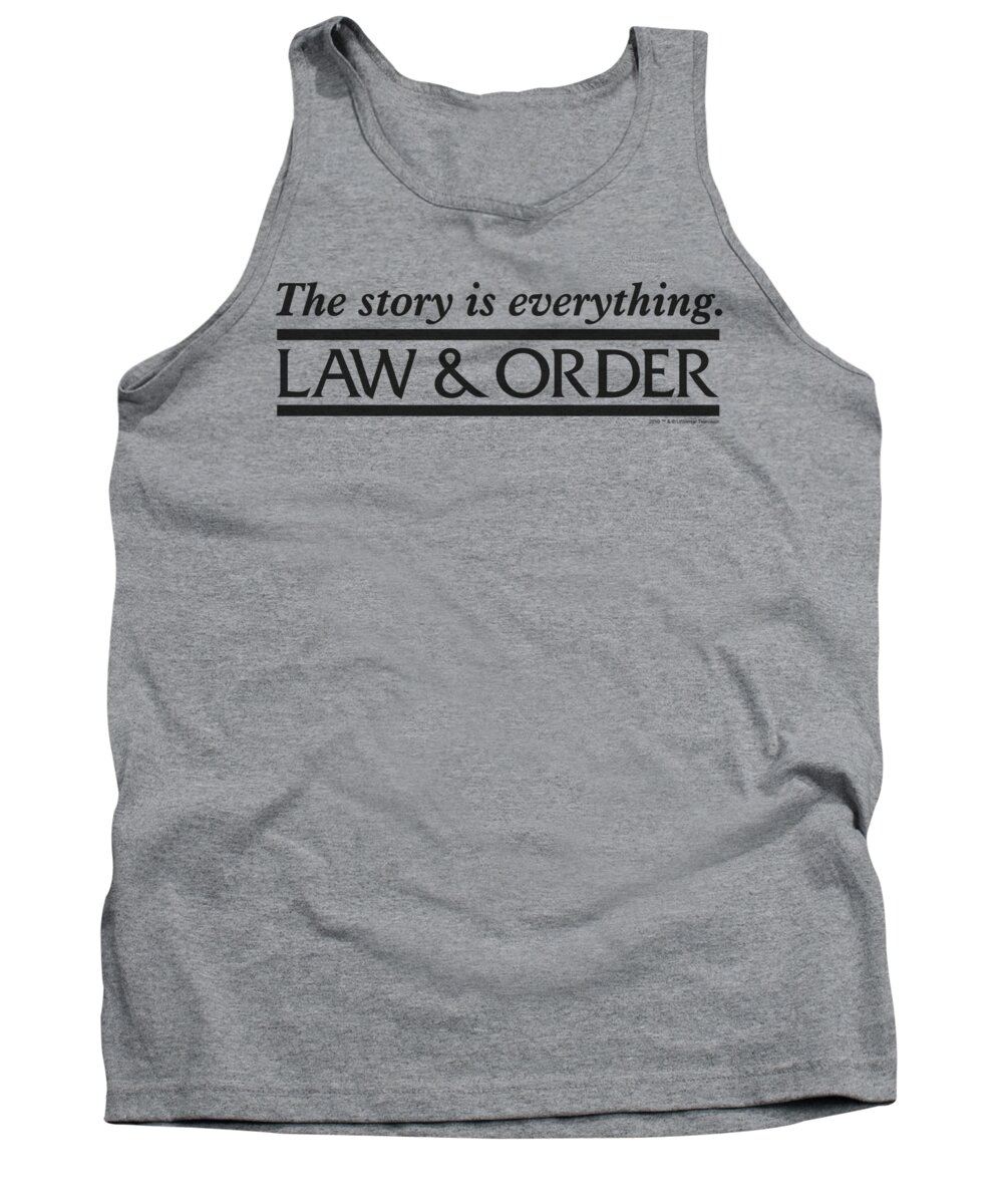 Law And Order Tank Top featuring the digital art Law And Order - Story by Brand A