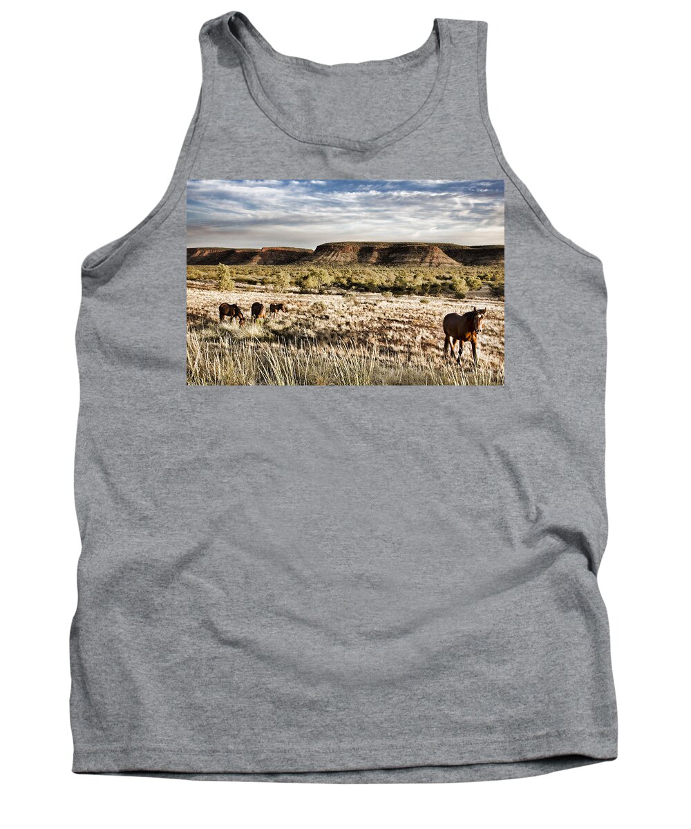 Mob Tank Top featuring the photograph Leader of the Mob by Douglas Barnard