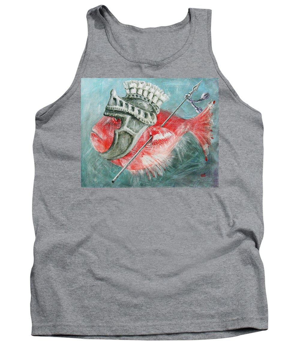 Animals Tank Top featuring the painting Legionnaire Fish by Marina Gnetetsky