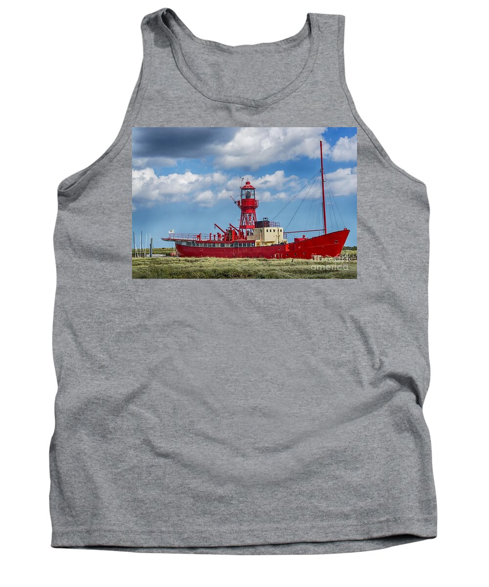 Tollesbury Lightship Canvas Tank Top featuring the photograph Lightship LV15 Trinity 2 by Chris Thaxter