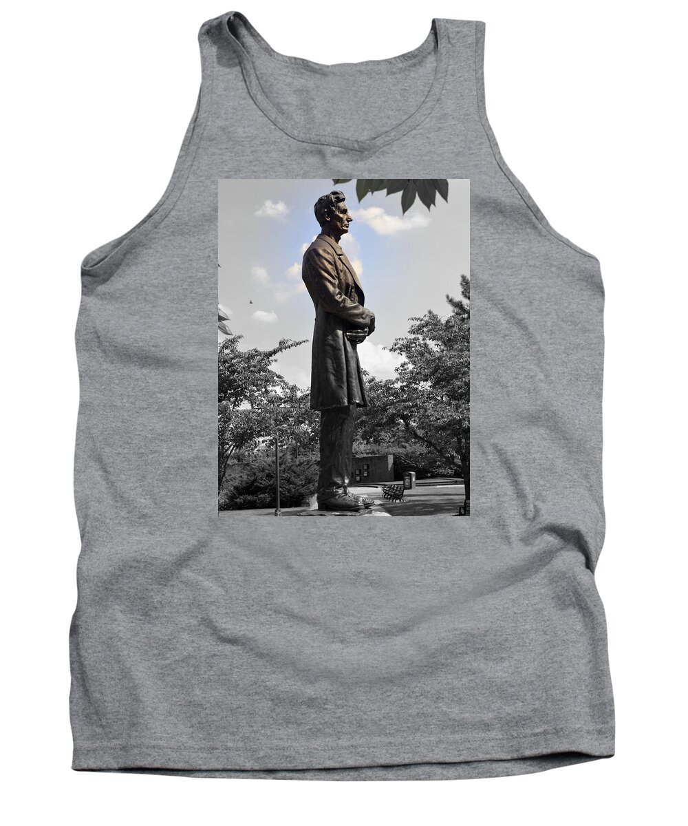 President Tank Top featuring the photograph Lincoln at Lytle Park by Kathy Barney