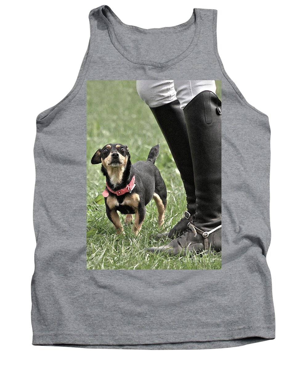 Dog Tank Top featuring the photograph Little and large in colour by Linsey Williams