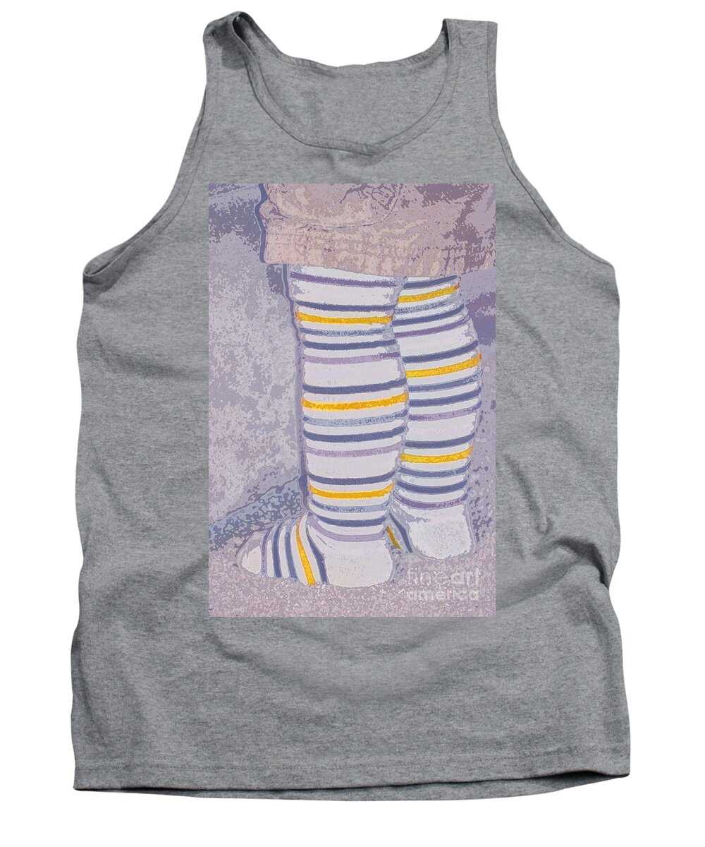 Little Tank Top featuring the photograph Little Feet-Yellow by Molly McPherson