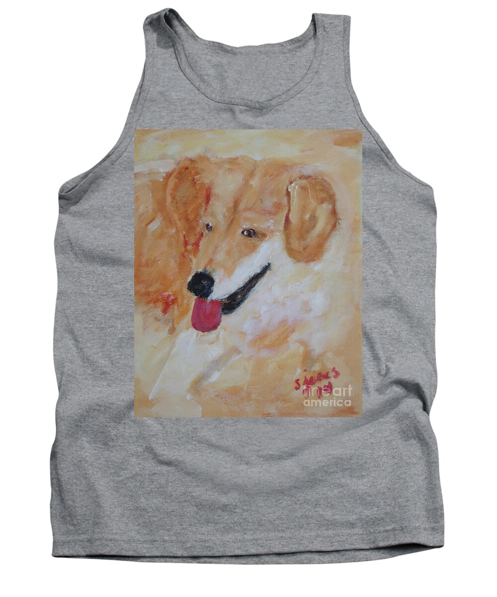 Animal Tank Top featuring the painting Little Mix by Shelley Jones