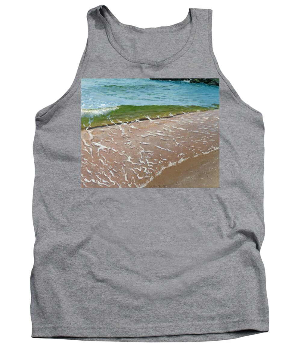 Painting Tank Top featuring the painting Little wave by Ellen Paull