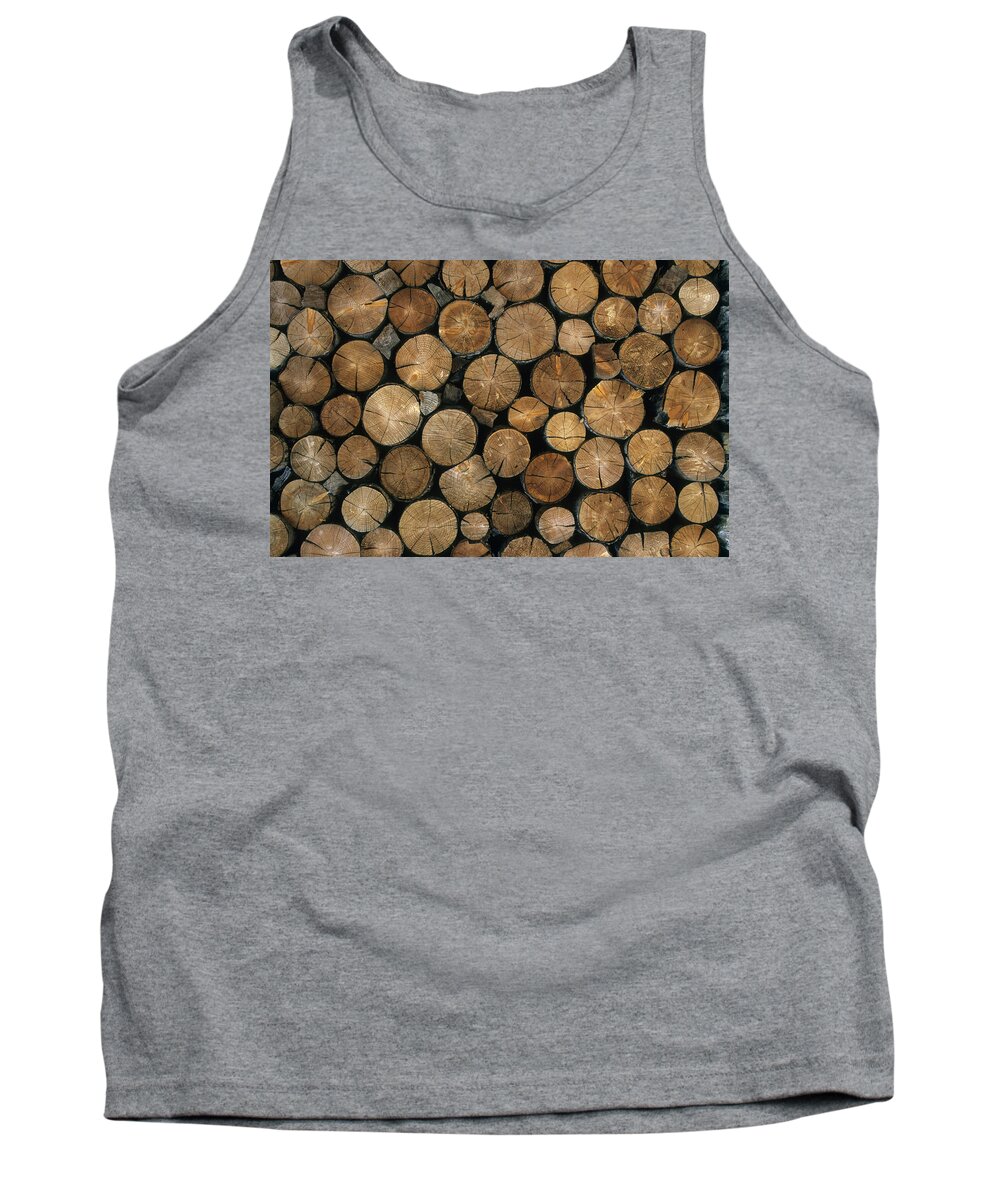 Flpa Tank Top featuring the photograph Log Showing Growth Rings by Martin Withers