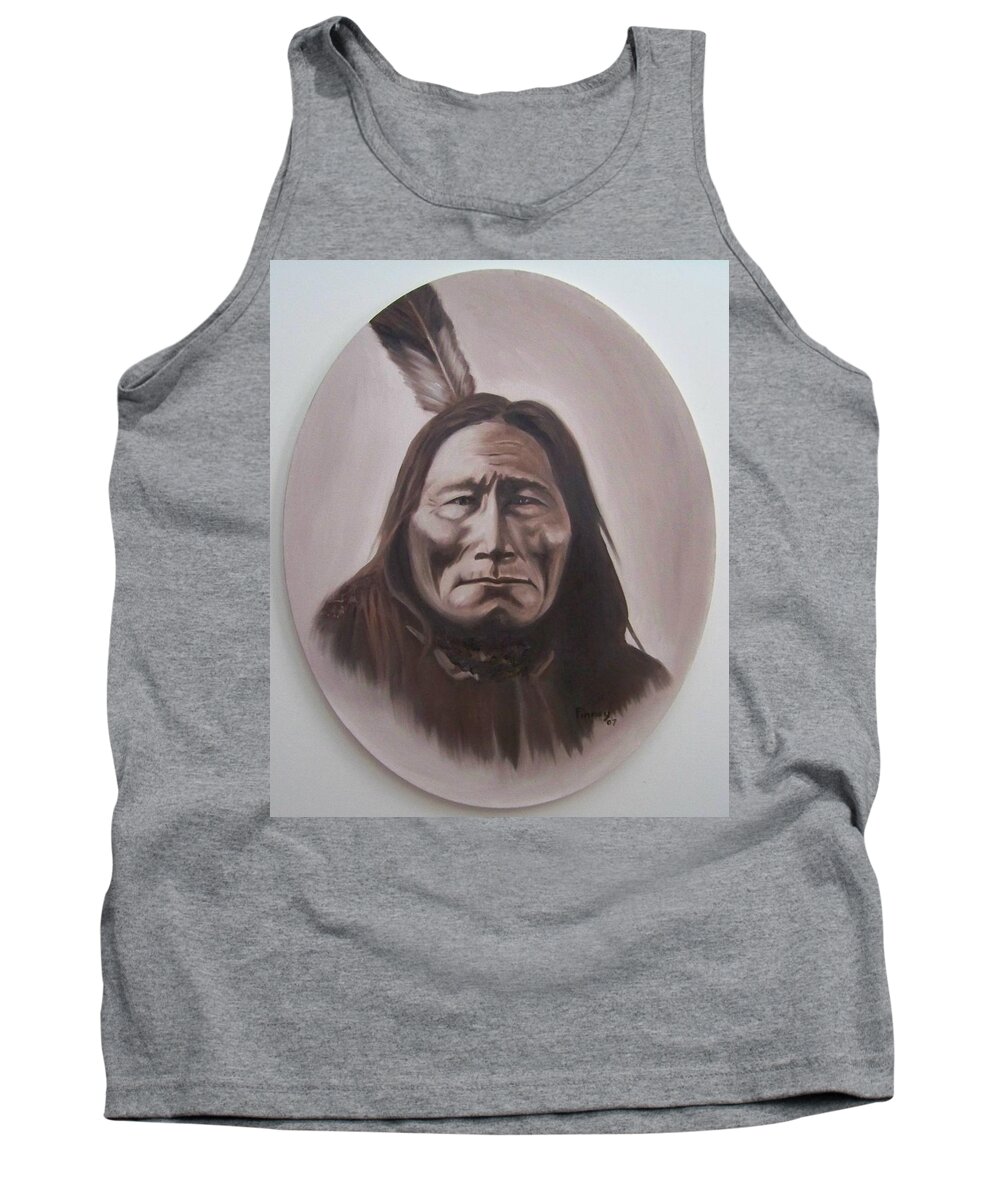 Michael Tank Top featuring the painting Long Bear by Michael TMAD Finney