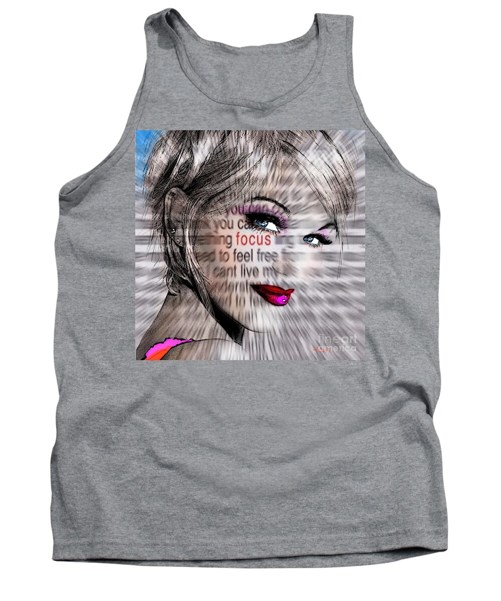 Painting Tank Top featuring the digital art Look At Me by Angie Braun