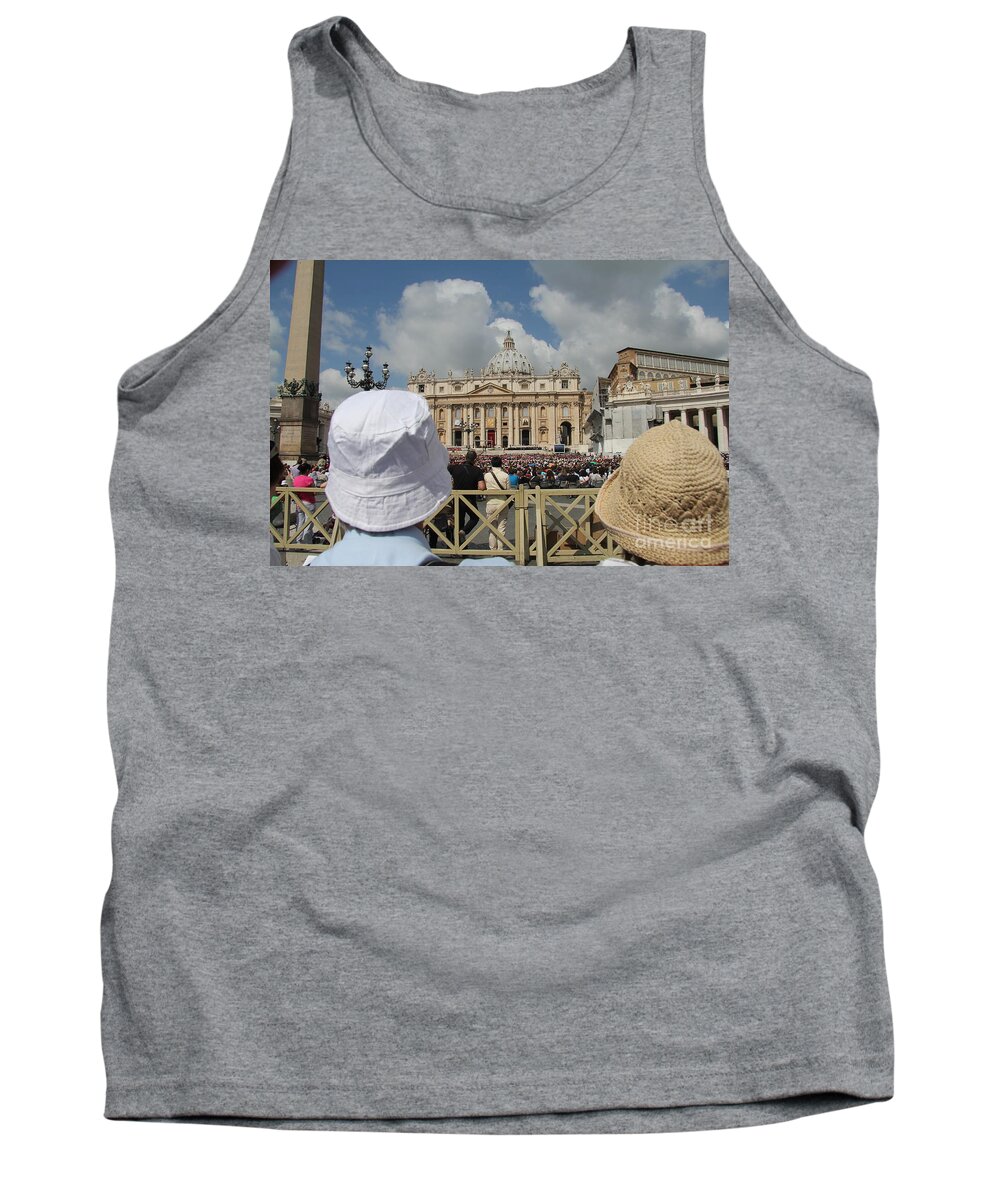 Looking Tank Top featuring the photograph Looking for the Pope by Diane Lesser