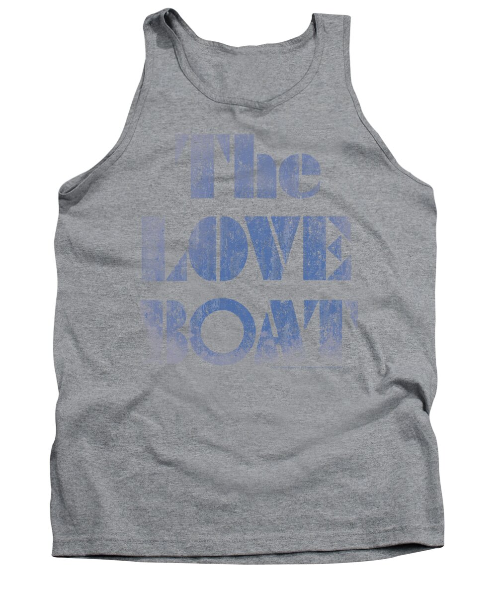 The Love Boat Tank Top featuring the digital art Love Boat - Distressed by Brand A