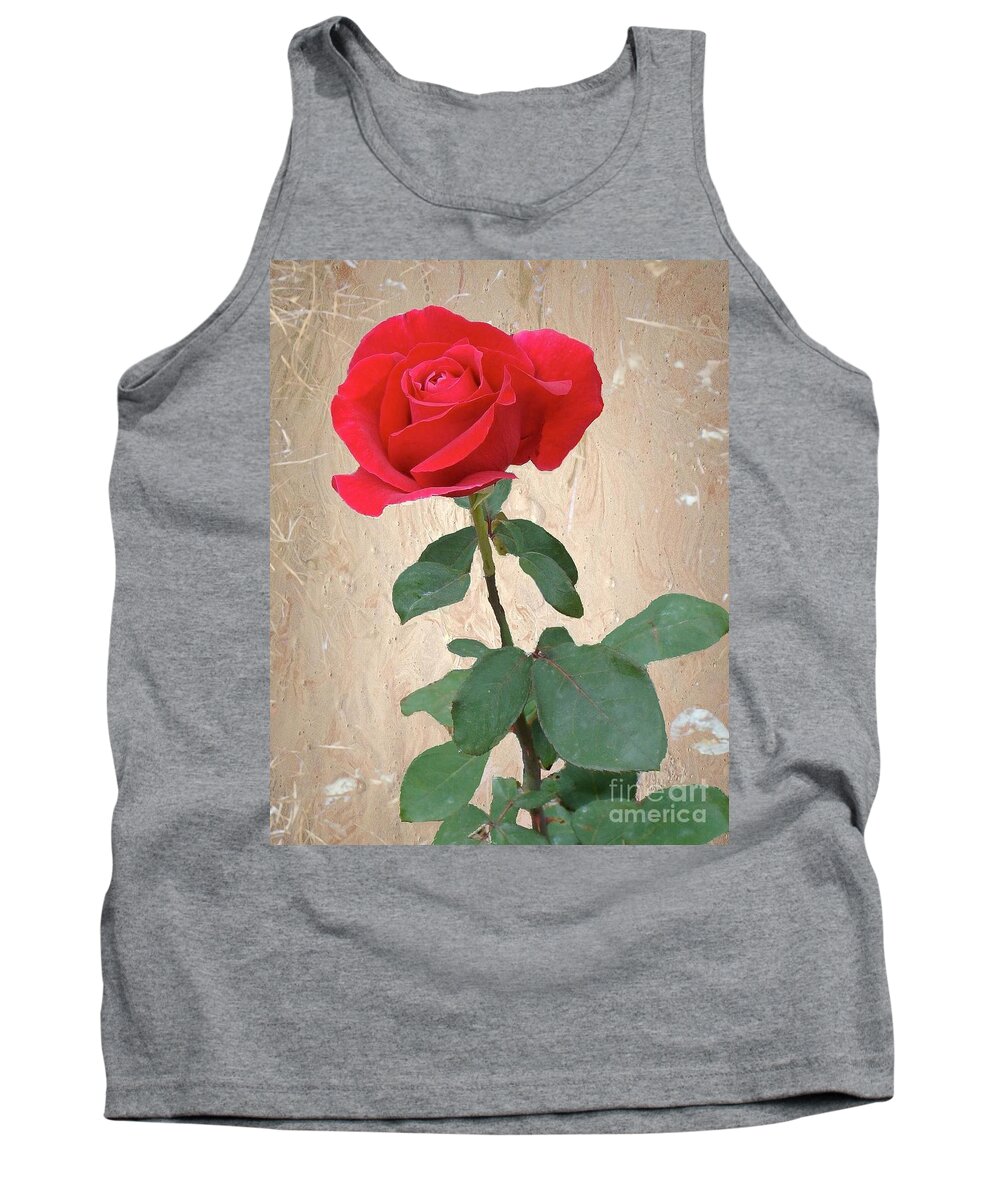 Red Rose Tank Top featuring the photograph Love is Like a Red Red Rose by Janette Boyd