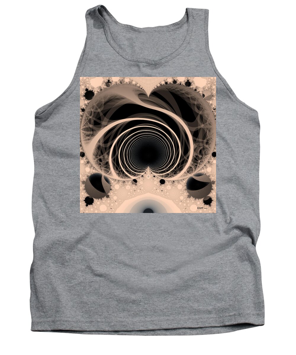 Fractal Art Tank Top featuring the digital art Love Tunnel by Elizabeth McTaggart