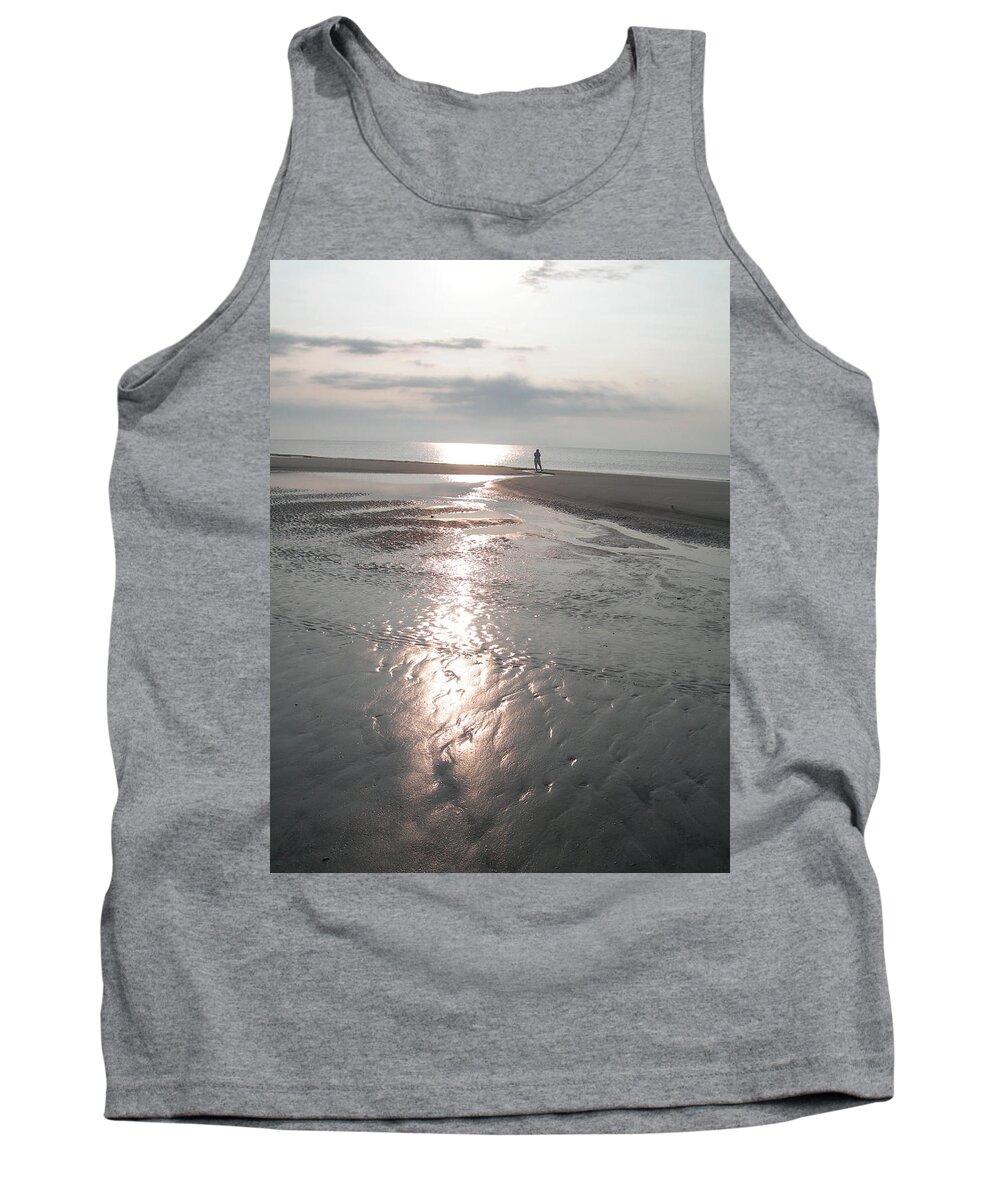 Beach Tank Top featuring the photograph Low Tide Reflection by Deborah Ferree