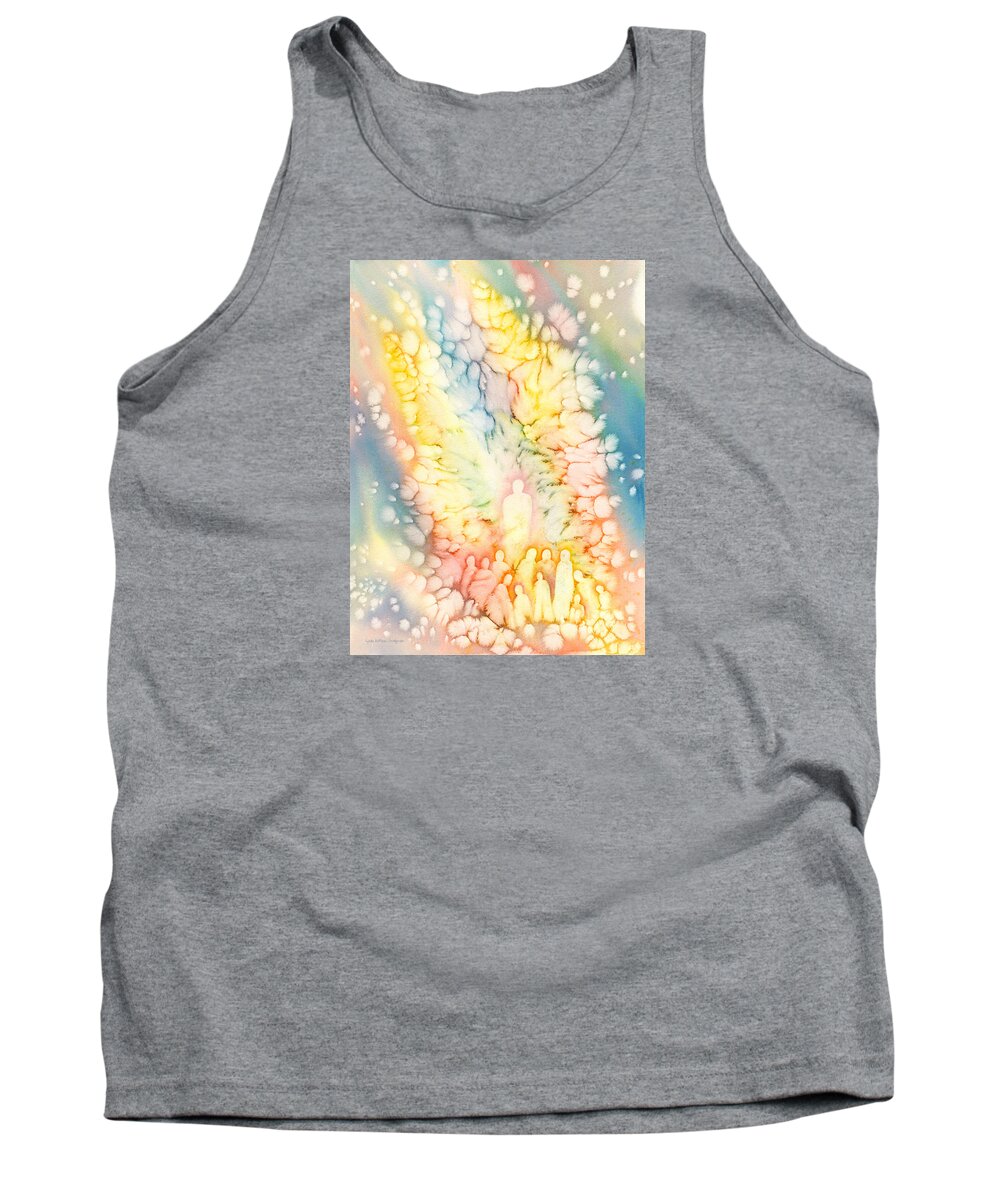 Angels Tank Top featuring the painting Luminaries by Lynda Hoffman-Snodgrass