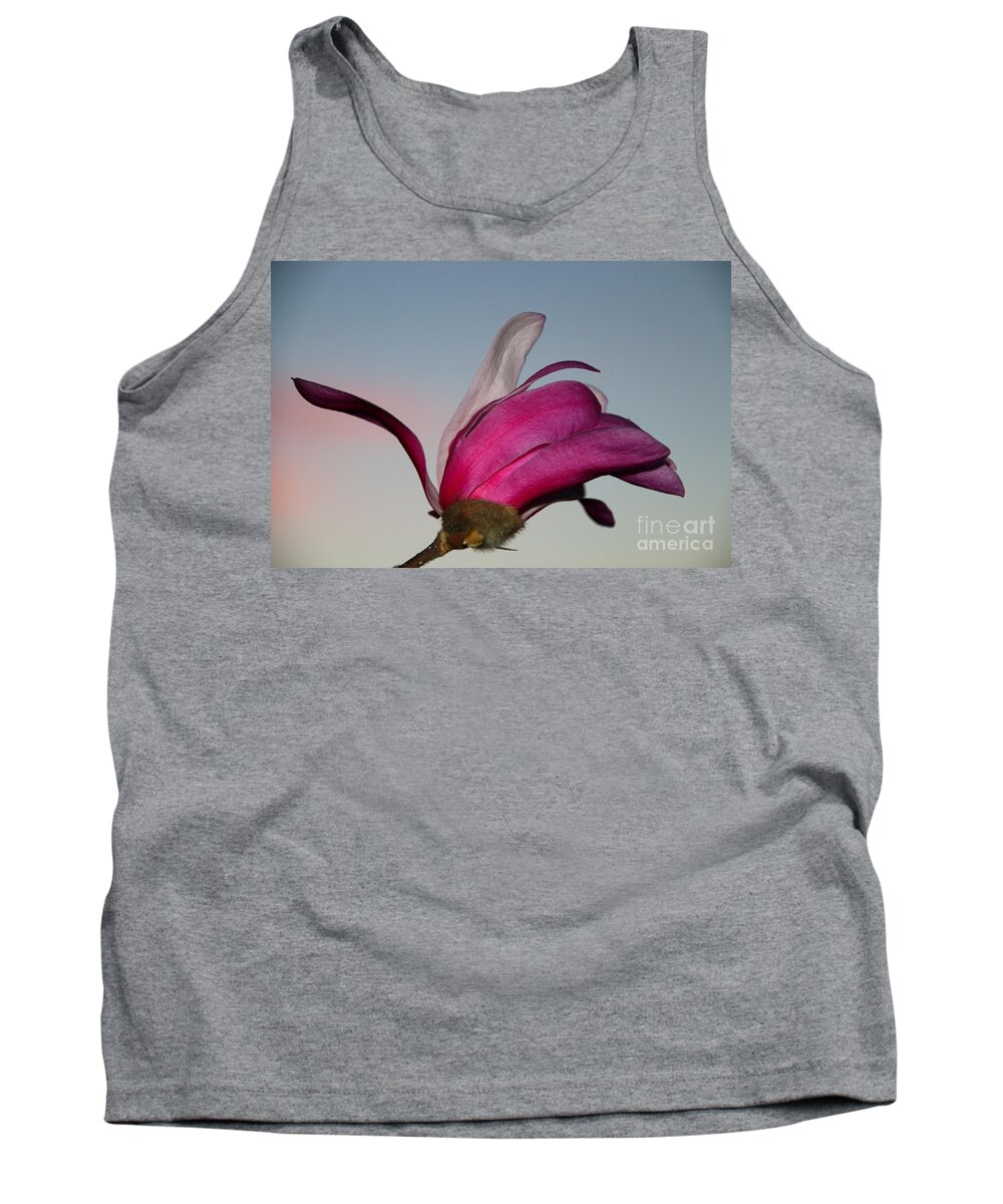 Beautiful Tank Top featuring the photograph Magnolia Blossom in the Sunset by Amanda Mohler