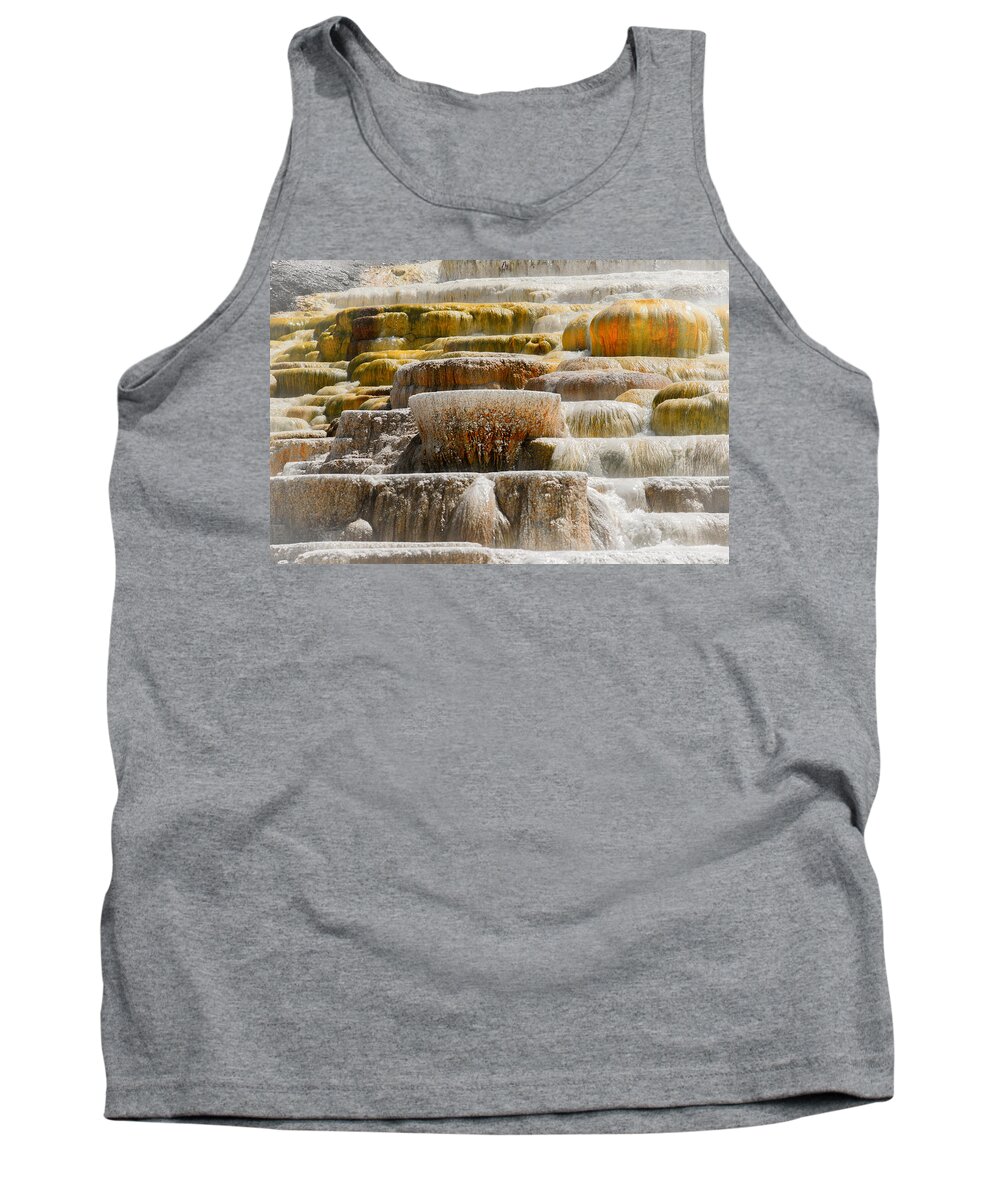 Yellowstone Tank Top featuring the photograph Mammoth Springs by Spencer Hughes