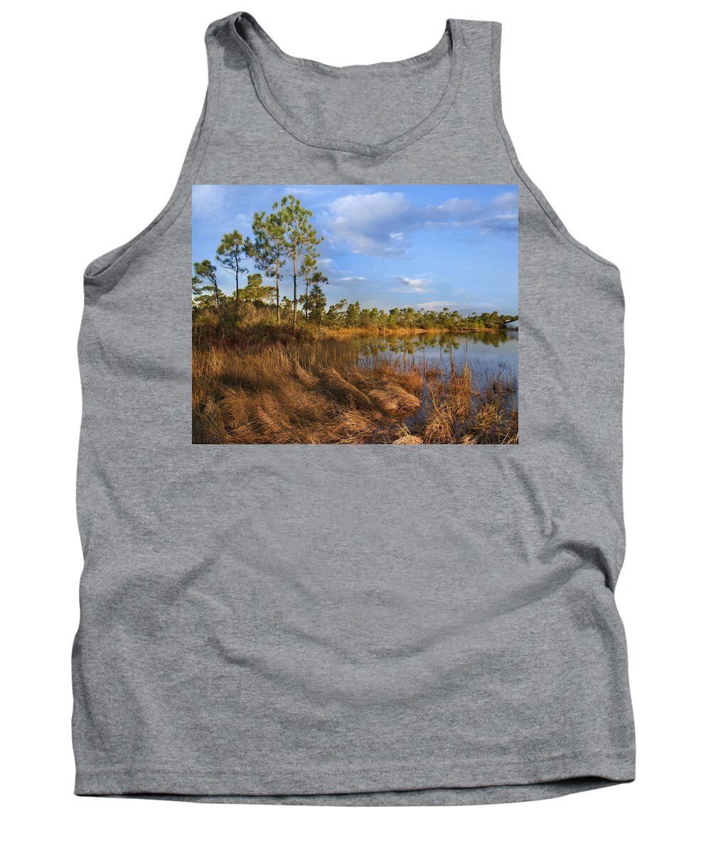 Tim Fitzharris Tank Top featuring the photograph Marsh And Trees Saint George Isl Florida by Tim Fitzharris