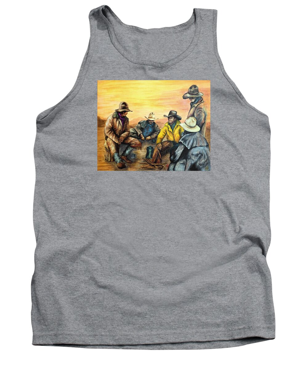 Texas Tank Top featuring the drawing Matchless by Erich Grant