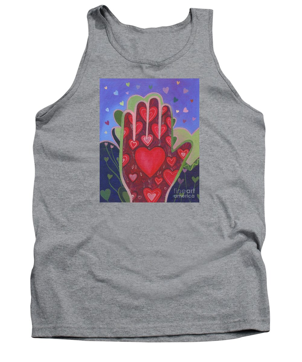 Love Tank Top featuring the painting May We Choose Love by Helena Tiainen