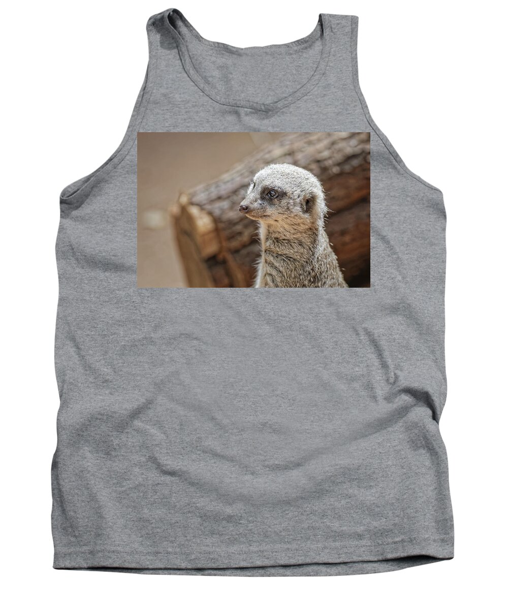 Adapted Tank Top featuring the photograph Meerkat by Peter Lakomy