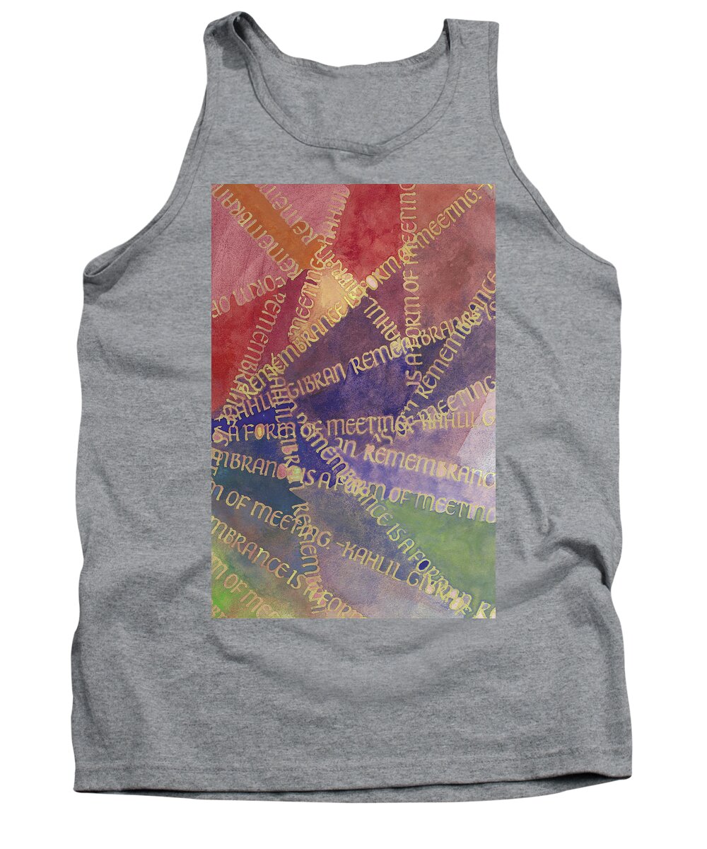 Lettering Art Tank Top featuring the painting Memory Pallette by Sid Freeman