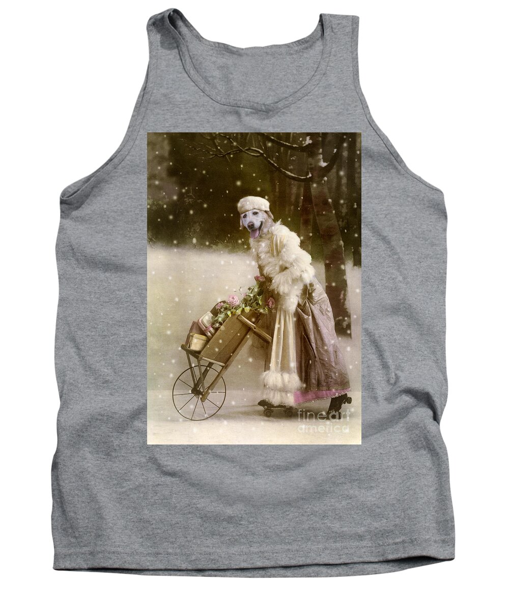 Christmas Tank Top featuring the digital art Merry Christmas by Martine Roch