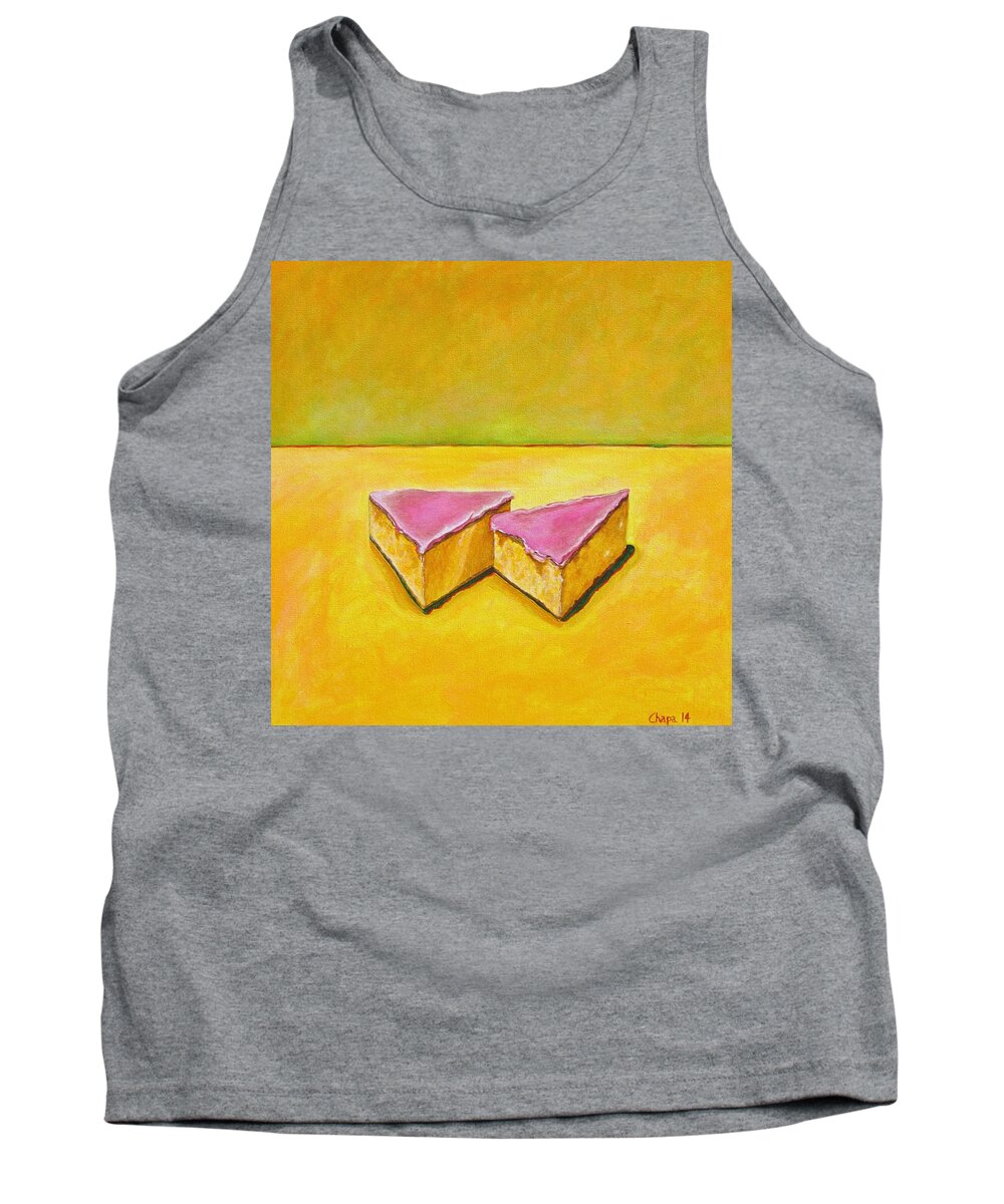  Tank Top featuring the painting Mexican pink cake by Manny Chapa