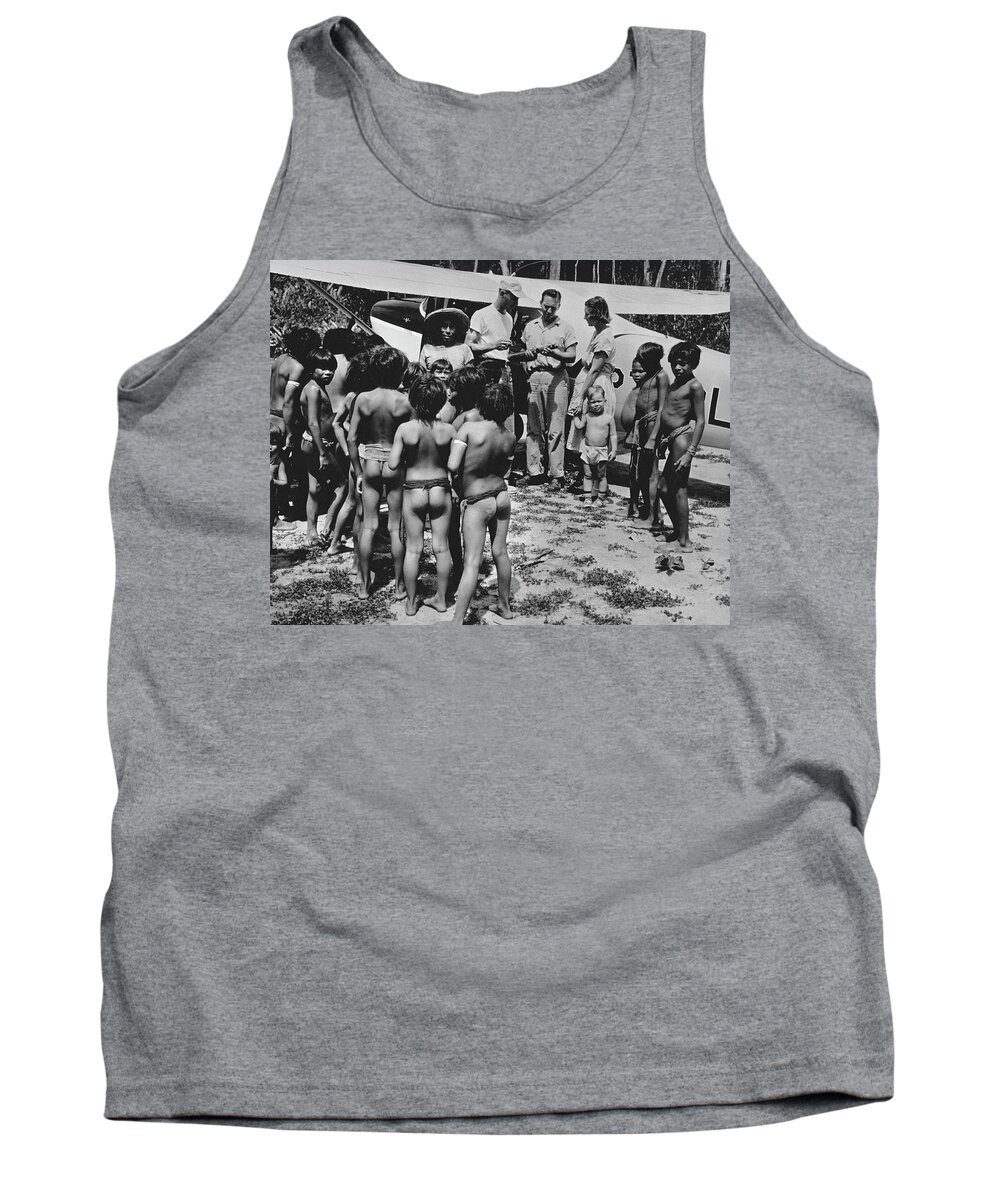 1950s Tank Top featuring the photograph Missionaries In Brazil by Underwood Archives